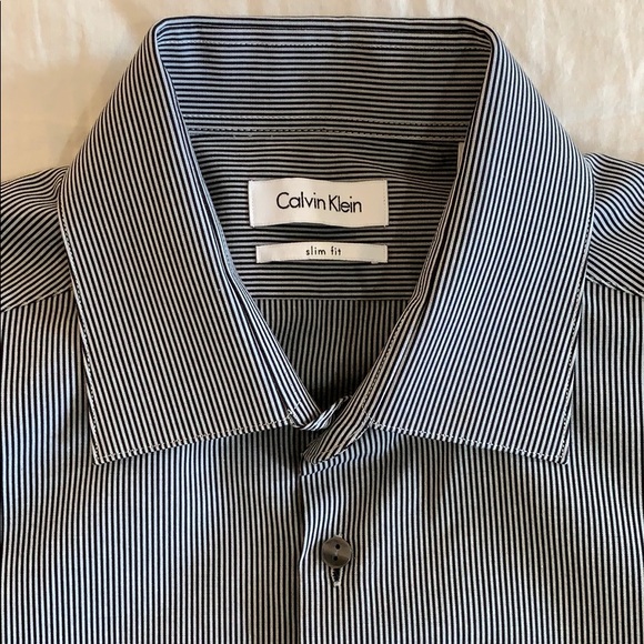 Striped Cotton Button Down Dress Shirt - Picture 3 of 5
